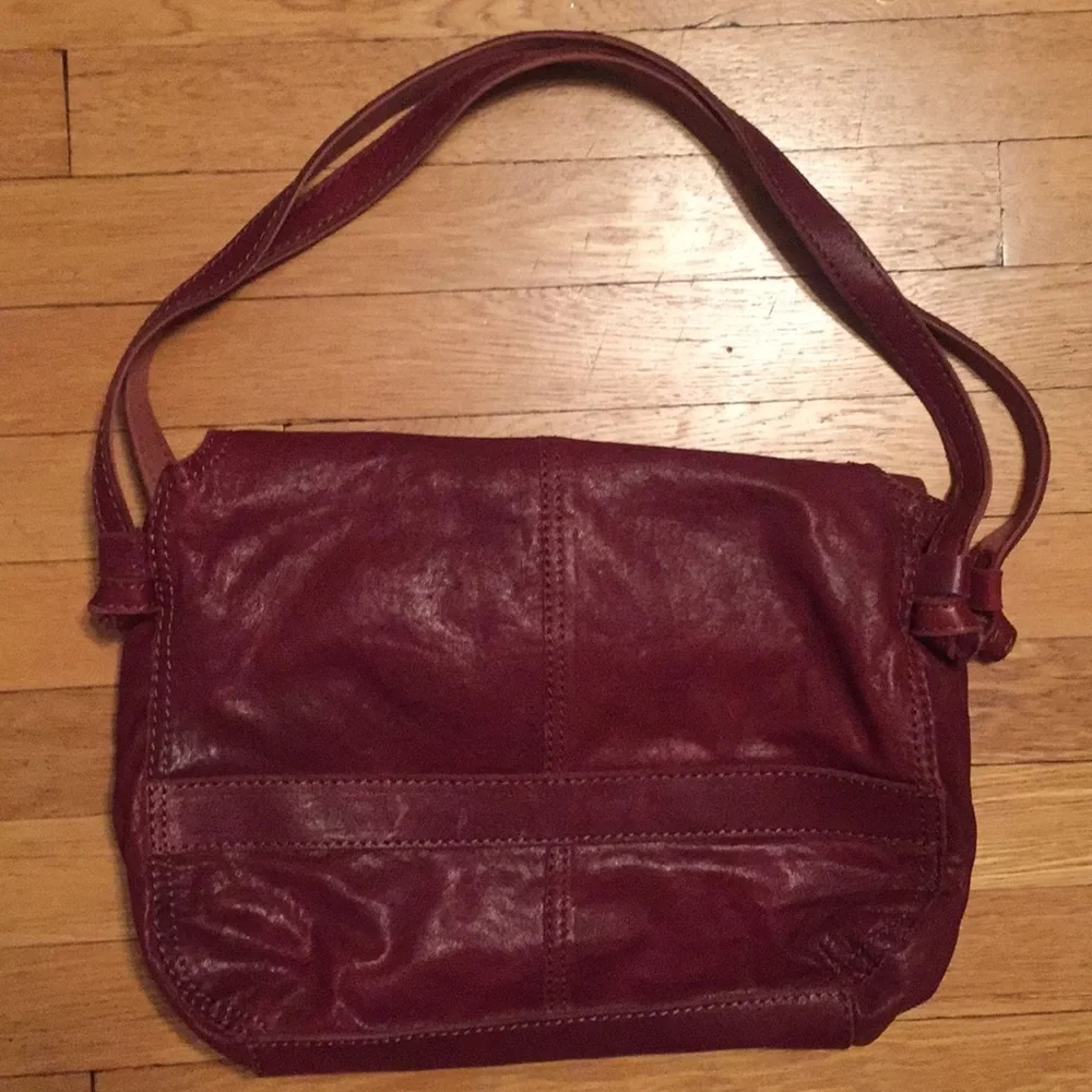 Lucky Brand burgundy leather satchel bag